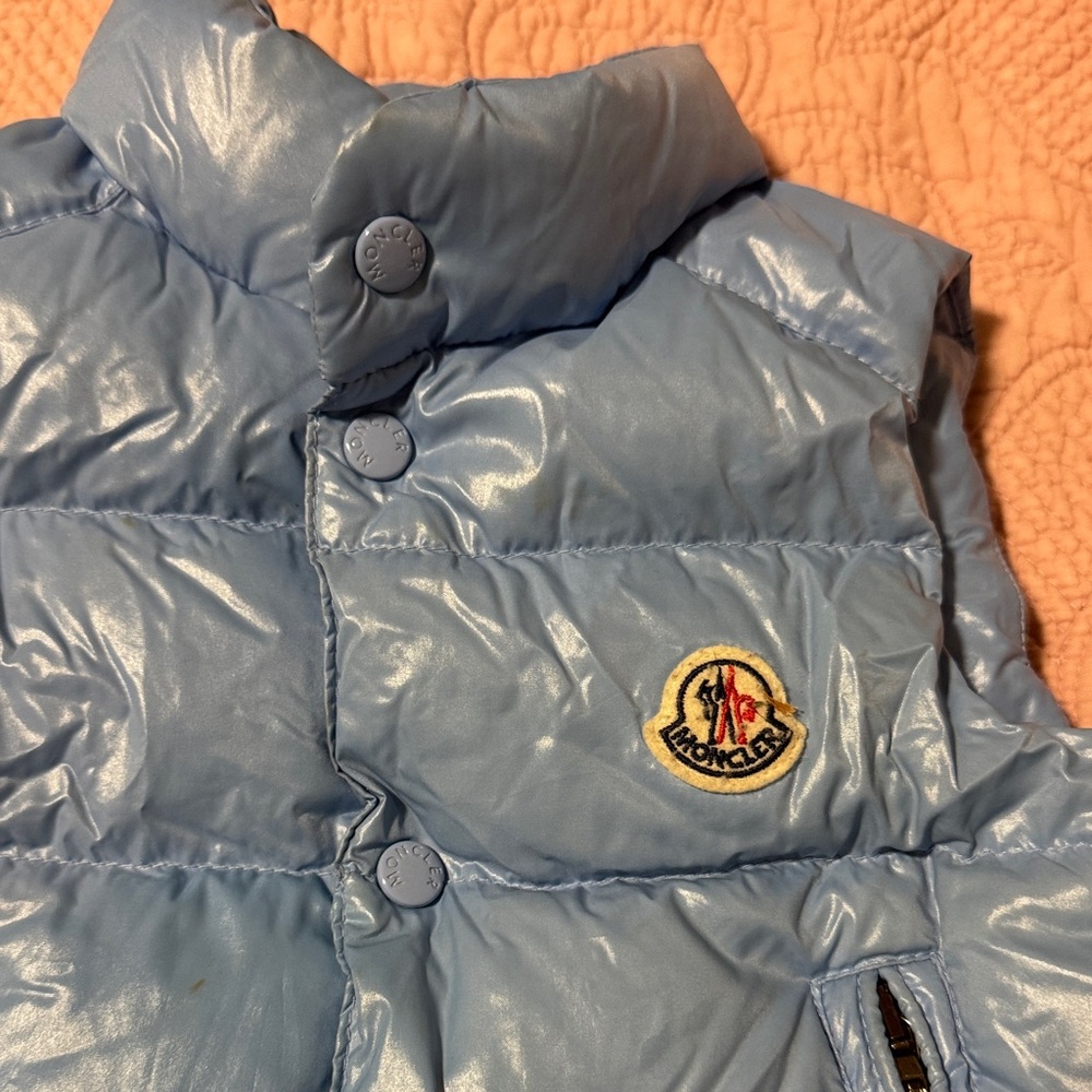 Moncler Kids Light Blue Puffer Coat